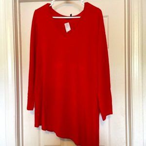 Brand New w/Tags Red Sweater w/side zipper